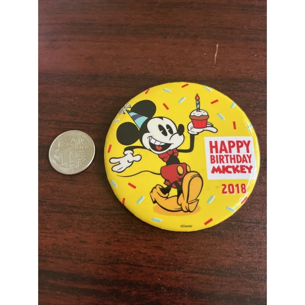 Disney Happy Birthday Mickey Mouse‎ 2018 Button Pin